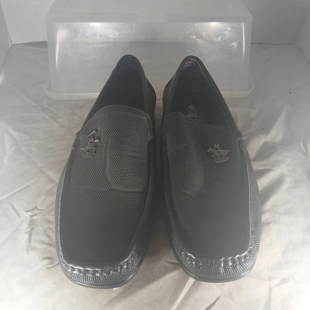 Beverly Hills Polo Club Longwood Loafers‎ 10 Black Slip On Driving Mocs BP921970